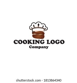 a donut-shaped logo on top of it is a chef's hat with pink colors