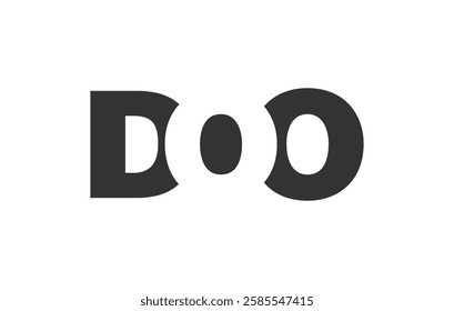 DOO logo design. Initial letter D O O bold font style for tech startups, consulting, corporate branding. Creative company name, headlines typography identity, trendy logotype. Vector illustration.