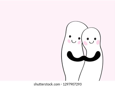 dooddle couple  for your design cartoon vector eps.10