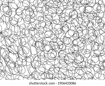 doodl drawn seamless chaotic line pattern.