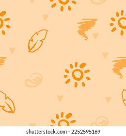 Doodl pastel pattern. Vector art