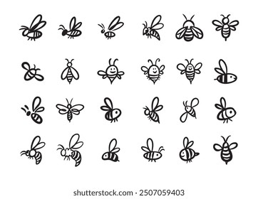 Doodle 360 degree. Hand drawn outline style set. Vector illustration.