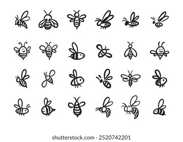 Doodle 360 degree. Hand drawn outline style set. Vector illustration.
