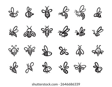 Doodle 360 degree. Hand drawn outline style set. Vector illustration.