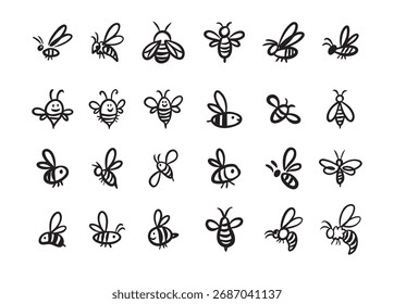 Doodle 360 degree. Hand drawn outline style set. Vector illustration.