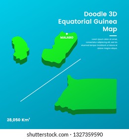 Doodle 3D Equatorial Guinea Map