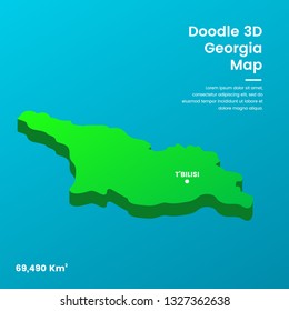 Doodle 3D Georgia Map