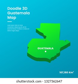 Doodle 3D Guatemala Map