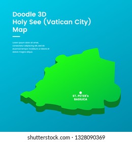 Doodle 3D Holy See (Vatican City) Map