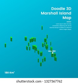 Doodle 3D Marshall Island Map