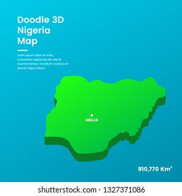 Doodle 3D Nigeria Map