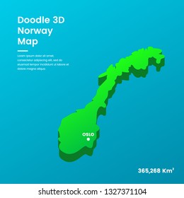 Doodle 3D Norway Map