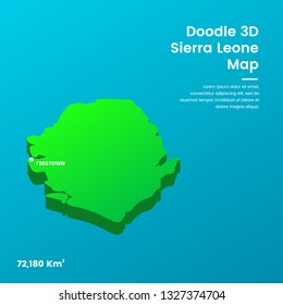 Doodle 3D Sierra Leone Map