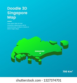 Doodle 3D Singapore Map