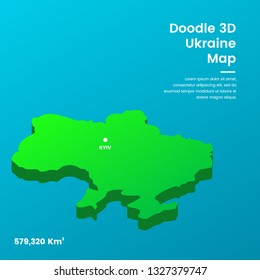 Doodle 3D Ukraine Map