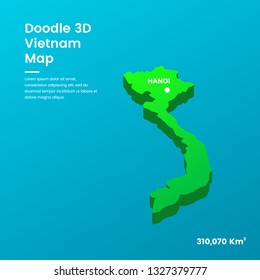 Doodle 3D Vietnam Map
