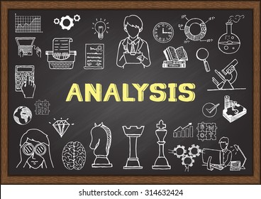 Doodle about Analysis on chalkboard.