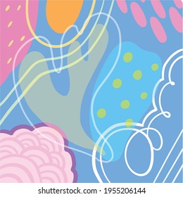 
doodle abstract background handrawing color
