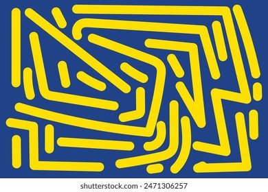 Doodle Abstrakte Hintergrundlandschaft mit Gelb- und Blautönen für Ihre grafische Ressource