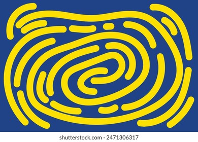 Doodle Abstractas paisaje de fondo con colores amarillo y azul para su recurso gráfico