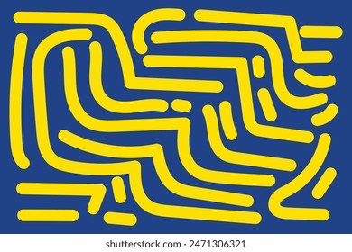 Doodle Abstrakte Hintergrundlandschaft mit Gelb- und Blautönen für Ihre grafische Ressource