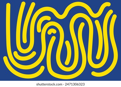 Doodle Abstractas paisaje de fondo con colores amarillo y azul para su recurso gráfico