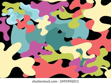 Doodle abstract background style design 1