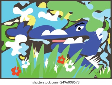 Doodle abstract background style design 3