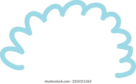 Doodle Abstract Curved Line Vector Illustration