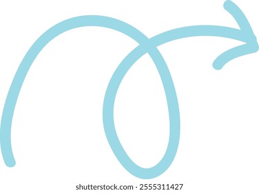 Doodle Abstract Curved Line Vector Illustration