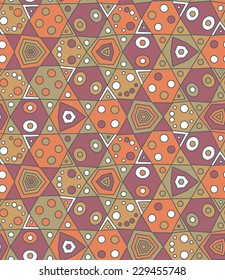 Doodle abstract floral seamless pattern