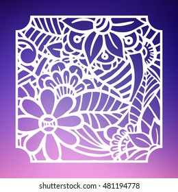 Doodle abstract flower set. Vector illustration
