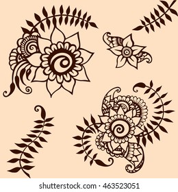 Doodle abstract flower. Vector illustration
