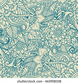 Doodle abstract flower. Vector illustration
