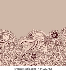 Doodle abstract flower. Vector illustration
