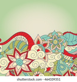 Doodle abstract flower. Vector illustration
