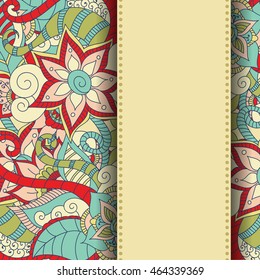 Doodle abstract flower. Vector illustration
