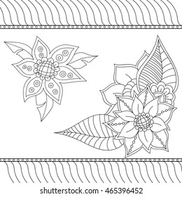 Doodle abstract flower. Vector illustration
