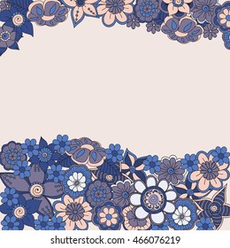 Doodle abstract flower. Vector illustration
