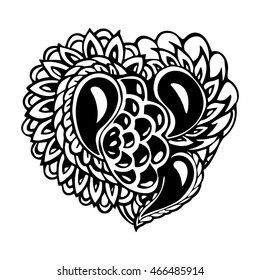 Doodle abstract flower. Vector illustration

