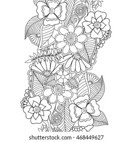 Doodle abstract flower. Vector illustration
