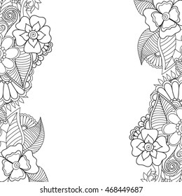 Doodle abstract flower. Vector illustration

