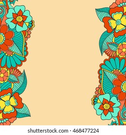 Doodle abstract flower. Vector illustration
