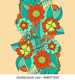 Doodle abstract flower. Vector illustration
