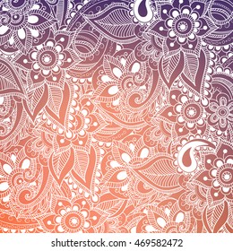 Doodle abstract flower. Vector illustration