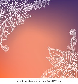 Doodle abstract flower. Vector illustration