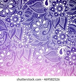Doodle abstract flower. Vector illustration