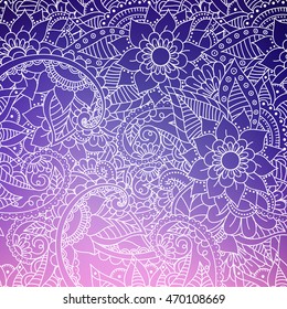 Doodle abstract flower. Vector illustration
