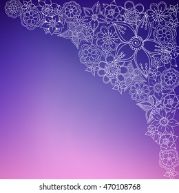 Doodle abstract flower. Vector illustration
