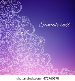 Doodle abstract flower. Vector illustration